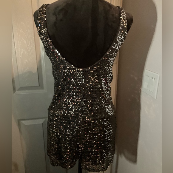 Aqua small black and sequins romper - Picture 2 of 2